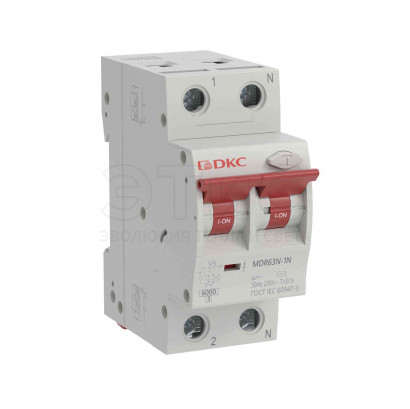 Выключатель автоматический дифференциальный АВДТ 1П+N 50А 30мА С 6кА MDR63N тип A, электронный YON MAX